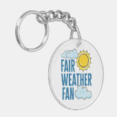 Fair Weather Fan Meteoroloog Weatherman Sleutelhanger (Voorkant Links)