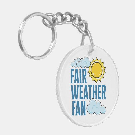 Fair Weather Fan Meteoroloog Weatherman Sleutelhanger (Voorkant Links)