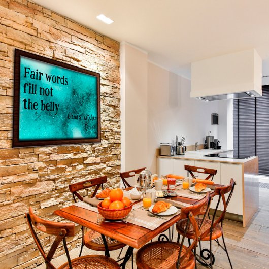 Fair words fill motivatie keuken ironisch Poster