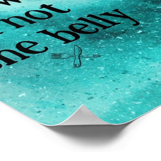 Fair words fill motivatie keuken ironisch Poster (Hoek)