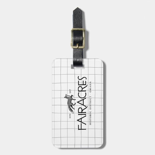 Fairacres-Bagagelabel Bagagelabel (Voorkant verticaal)