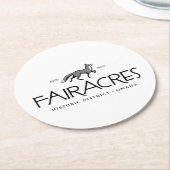 Fairacres Ronde Kartonnen Onderzetter (Gebogen)