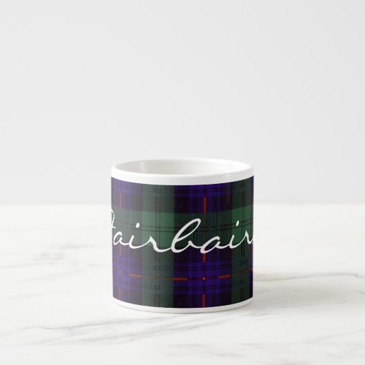 Fairbairn clan Pset Scottish kilt tartan Espresso Kop (Voorkant)