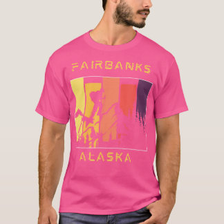 Fairbanks Ak noodlijdend ontwerp en bergwandelen T-shirt