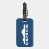 Fairbanks Alaska Alsjeblieft Bagagelabel (Voorkant verticaal)