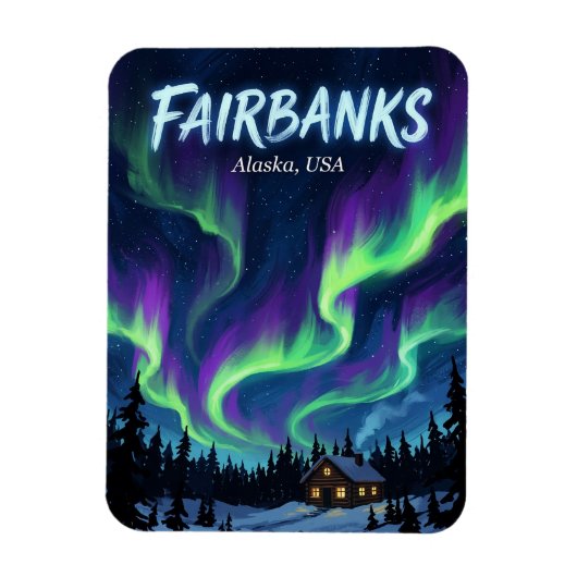 Fairbanks Alaska Ansichtkaart Magneet (Verticaal)
