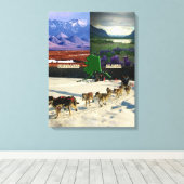 Fairbanks, Alaska Collage Canvas Afdruk (Insitu (Houten vloer))