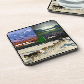 Fairbanks, Alaska Collage Drankjes Onderzetter (Linkerzijde)