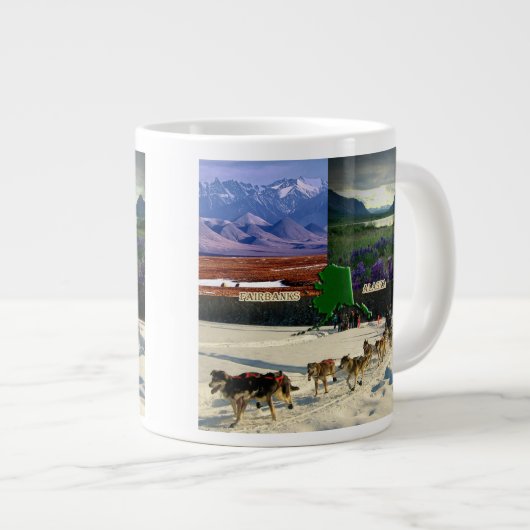 Fairbanks, Alaska Collage Grote Koffiekop (Voorkant rechts)