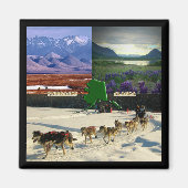 Fairbanks, Alaska Collage Magneet (Voorkant)