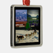 Fairbanks, Alaska Collage Metalen Ornament (Rechts)