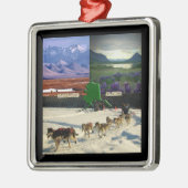 Fairbanks, Alaska Collage Metalen Ornament (Links)