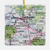 Fairbanks Alaska en North Pole Keramisch Ornament (Voorkant)