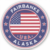 Fairbanks Alaska, Fairbanks Sticker (Voorkant)
