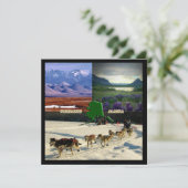 Fairbanks Alaska Fotocollage Housewarming Kaart (Staand voorkant)