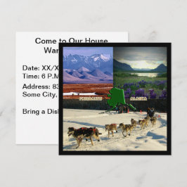 Fairbanks Alaska Fotocollage Housewarming Kaart