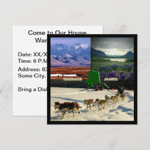 Fairbanks Alaska Fotocollage Housewarming Kaart