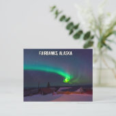 Fairbanks Alaska Northern Lights Briefkaart (Staand voorkant)