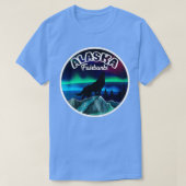 Fairbanks Alaska Northern Lights Wolf TShirt (Design voorkant)