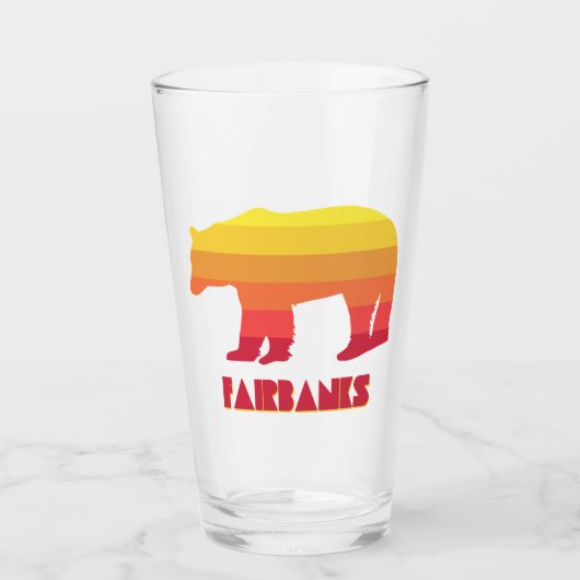 Fairbanks Alaska Rainbow Beer Glas (Voorkant)