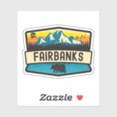 Fairbanks, Alaska Sticker (Vel)