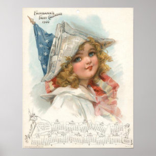 Fairbanks Fairy Calendar 1900 Poster