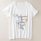 Fairbanks Golden Heart City Grote Maat T-shirt (Design voorkant)