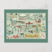 Fairbanks kaart Briefkaart (Voorkant)