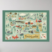 Fairbanks Kaart Poster (Voorkant)