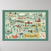 Fairbanks Kaart Poster (Voorkant)