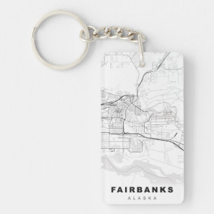 Fairbanks Kaart Sleutelhanger