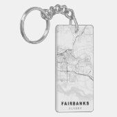 Fairbanks Map Sleutelhanger (Voorkant Links)