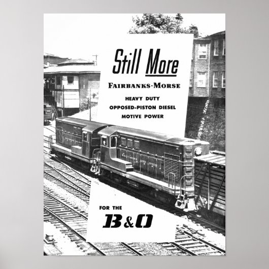 Fairbanks Morse Diesel Locomotives 1957 Poster (Voorkant)