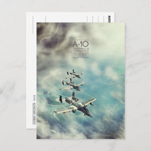 Fairchild Republic A-10 Thunderbolt II briefkaart (Voorkant / Achterkant)