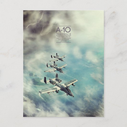 Fairchild Republic A-10 Thunderbolt II briefkaart (Voorkant)