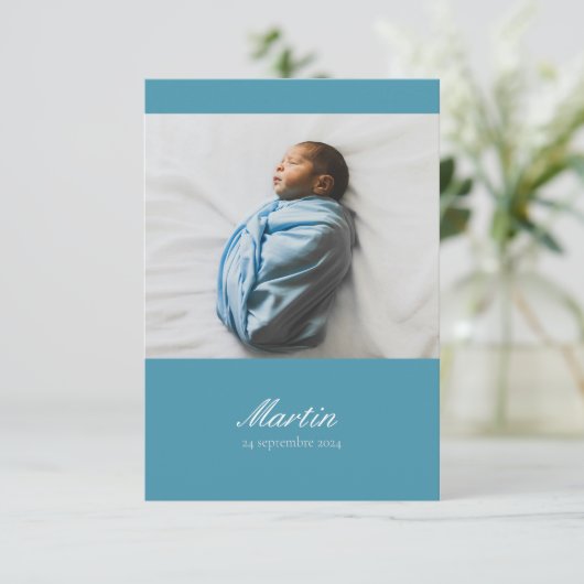 Faire-deel naissance - Classique 1 foto Kaart (Staand voorkant)