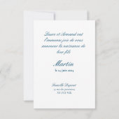 Faire-deel naissance - Classique 1 foto Kaart (Achterkant)