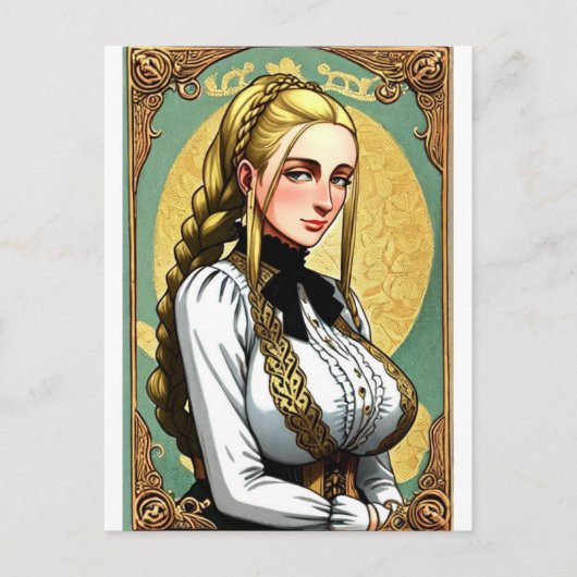 Faire Maiden 8 Briefkaart (Voorkant)