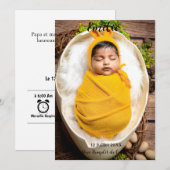 Faire part de naissance belle d'amour aankondiging (Voorkant / Achterkant)