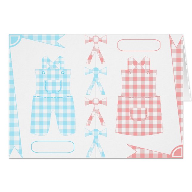 Faire-part de naissance jumeaux. (Voorkant Horizontaal)