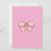 faire part fille noeud papillons rose pastel  kaart (Voorkant)