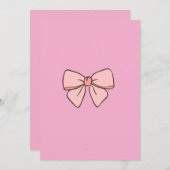 faire part fille noeud papillons rose pastel  kaart (Voorkant / Achterkant)