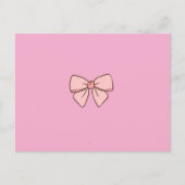 faire-part noeud papillon rose pastel uitnodiging briefkaart (Voorkant)