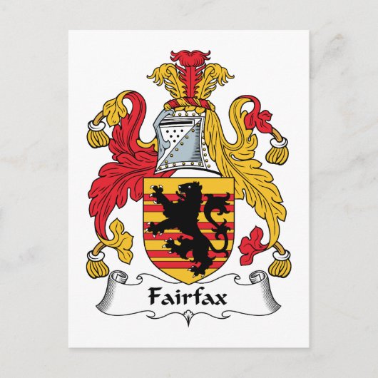 Fairfax Family Crest Briefkaart (Voorkant)