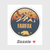 Fairfax town, Californië Sticker (Vel)