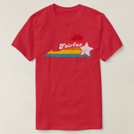 Fairfax Virginia  Distress Souvenir 2 T-shirt (Design voorkant)
