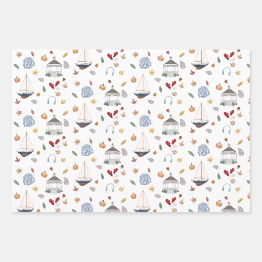 Fairfield Connecticut Herfst in New England Inpakpapier Vel (Voorkant)