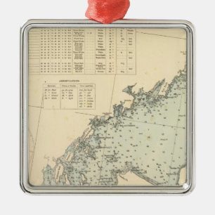 Fairfield County Connecticut, Long Island NY Metalen Ornament