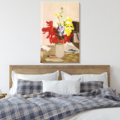 Fairfield Porter - ANEMONE AND DAFFODIL 1965 Canvas Afdruk (Insitu (Slaapkamer))