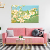 Fairfield Porter - APPLE BLOSSOMS II 1974 Canvas Afdruk (Insitu (Woonkamer))